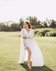 Unique Bohemian Wedding Dress With Long Sleeves • Style ADELLE