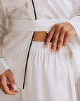 In Stock • Stylish Satin Pajamas Set Milk • Style MOON