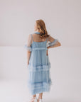 In stock • MATERNITY DRESS FOR Baby shower Blue • STYLE MONICA