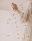 In Stock • Wedding veil with embroidered chamomile flowers - STYLE MAY