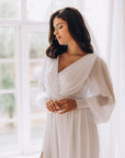 Unique Bohemian Wedding Dress With Long Sleeves • Style ADELLE