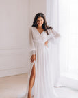 Unique Bohemian Wedding Dress With Long Sleeves • Style ADELLE