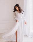 Unique Bohemian Wedding Dress With Long Sleeves • Style ADELLE