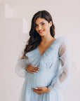 In Stock • Tulle Maternity Dress For Baby Shower • Style JULIA