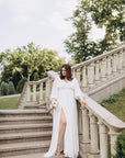Unique Bohemian Wedding Dress With Long Sleeves • Style ADELLE