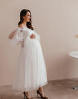 Maternity Bridal Tulle Dress • Style AMANDA