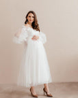 Maternity Bridal Tulle Dress • Style AMANDA