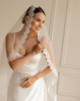 Chantilly lace mantilla veil
