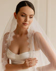 Veil chantilly lace • Eyelash lace veil