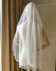 Bridal veil with pearls • Pearls edge veil