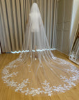 Wedding lace veil • Royal bridal veil