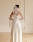 Pearls bridal veil • Wedding veil with pearls edge