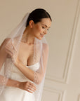 Pearls bridal veil • Wedding veil with pearls edge