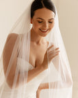 Beaded Edge Wedding Veil Fingertip
