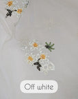 In Stock • Wedding veil with embroidered chamomile flowers - STYLE MAY