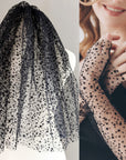 Evening gloves black and veil • Style Elegance