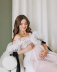 Maternity Boudoir Wedding Dress For Photo Shoot • Style ALICE