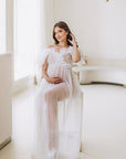 Maternity Boudoir Wedding Dress For Photo Shoot • Style ALICE