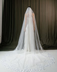 Wedding lace veil • Royal bridal veil