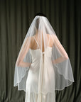 Bridal veil with pearls • Pearls edge veil