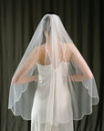 Bridal veil with pearls • Pearls edge veil