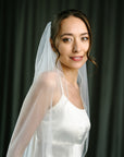 Bridal veil with pearls • Pearls edge veil