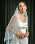 Bridal veil with pearls • Pearls edge veil