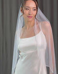 Bridal veil with pearls • Pearls edge veil
