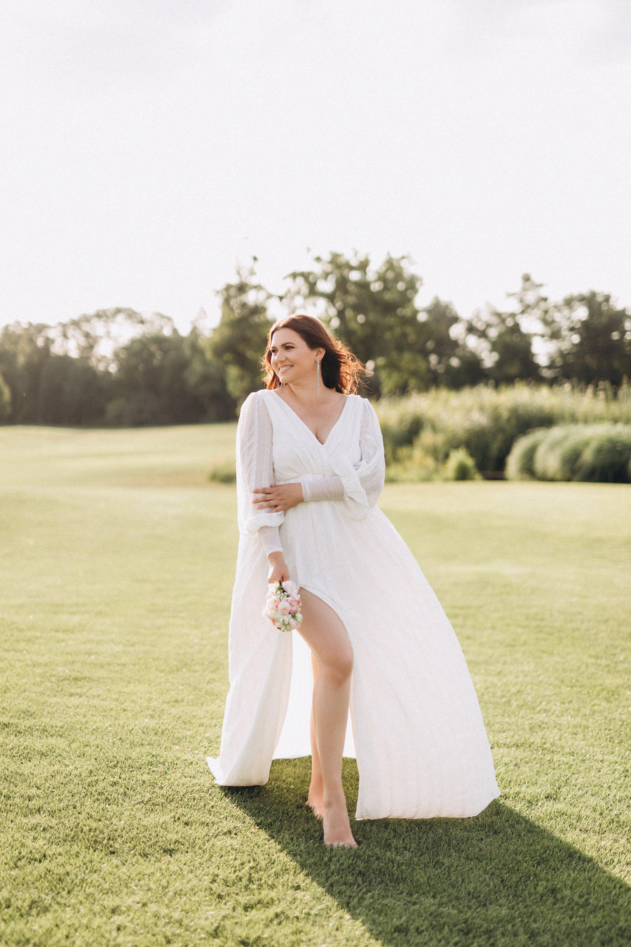 Unique Bohemian Wedding Dress With Long Sleeves  •  Style ADELLE