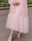 Maternity Tulle Dress For Baby Shower • Style MIDI JULIA • 66 Light Pink