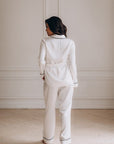 Stylish Satin Pajamas Set Milk • Style MOON