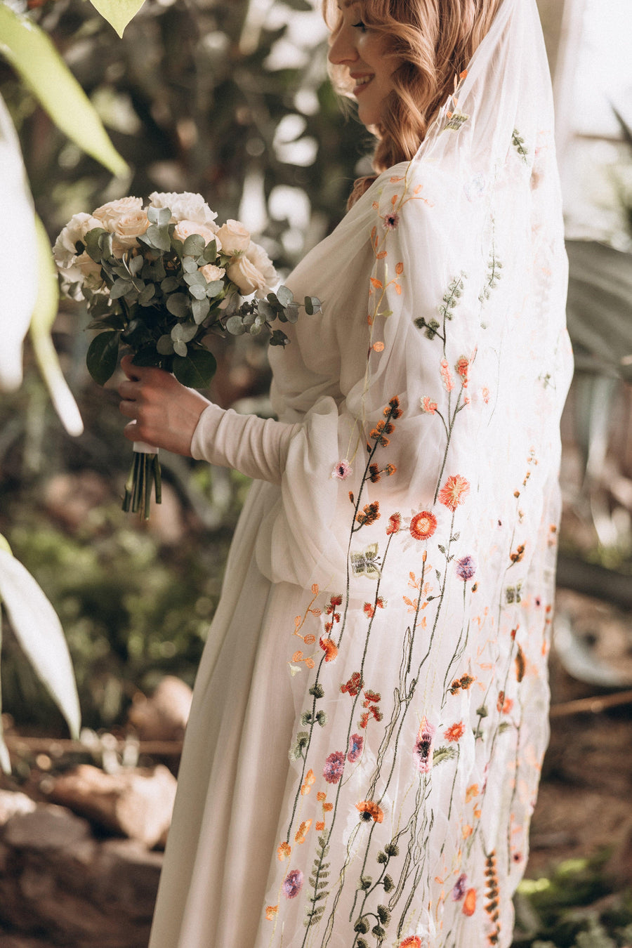 Wildflower embroidered wedding veil •  Trend 2024 - STYLE FLOWER