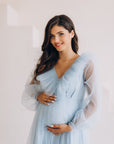 In Stock • Tulle Maternity Dress For Baby Shower • Style JULIA