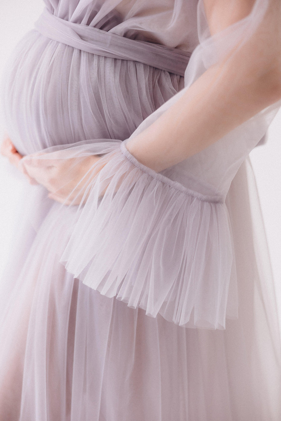 In Stock • Tulle Puffy Maternity Dress With Train • Style PAULA