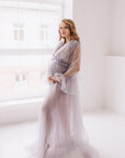 In Stock • Tulle Puffy Maternity Dress With Train • Style PAULA