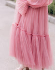 Maternity Baby Shower tulle dress • Style Midi ABIGAIL •28 Blush