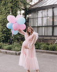 Maternity Tulle Dress For Baby Shower • Style MIDI JULIA • 66 Light Pink