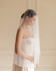 Beaded bridal veil • Unique wedding veil