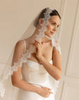 Chantilly lace mantilla veil