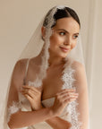 Chantilly lace mantilla veil