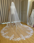 Wedding lace veil • Royal bridal veil