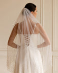 Pearls bridal veil • Wedding veil with pearls edge