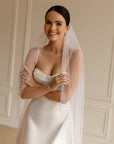 Pearls bridal veil • Wedding veil with pearls edge