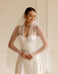 Pearls bridal veil • Wedding veil with pearls edge