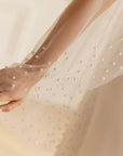 Pearls bridal veil • Wedding veil with pearls edge