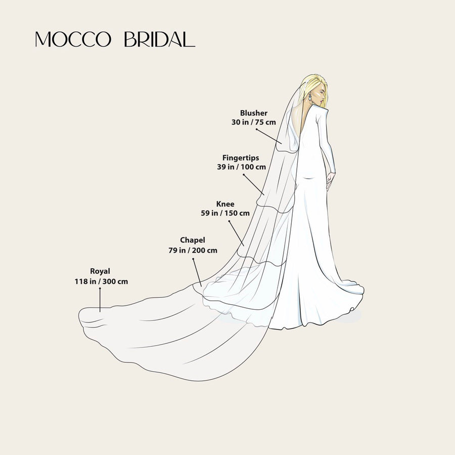 Lace veil with pearls • Unique wedding veil