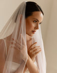 Beaded Edge Wedding Veil Fingertip