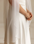 Beaded Edge Wedding Veil Fingertip