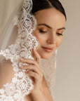 Lace veil with sequins • Royal wedding veil