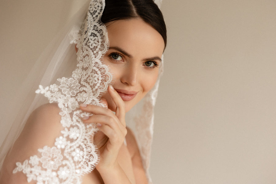 Lace veil with sequins • Royal wedding veil